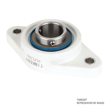 Food Grade Grease 2 Bolt Flange Mounted Ball Bearing Unit